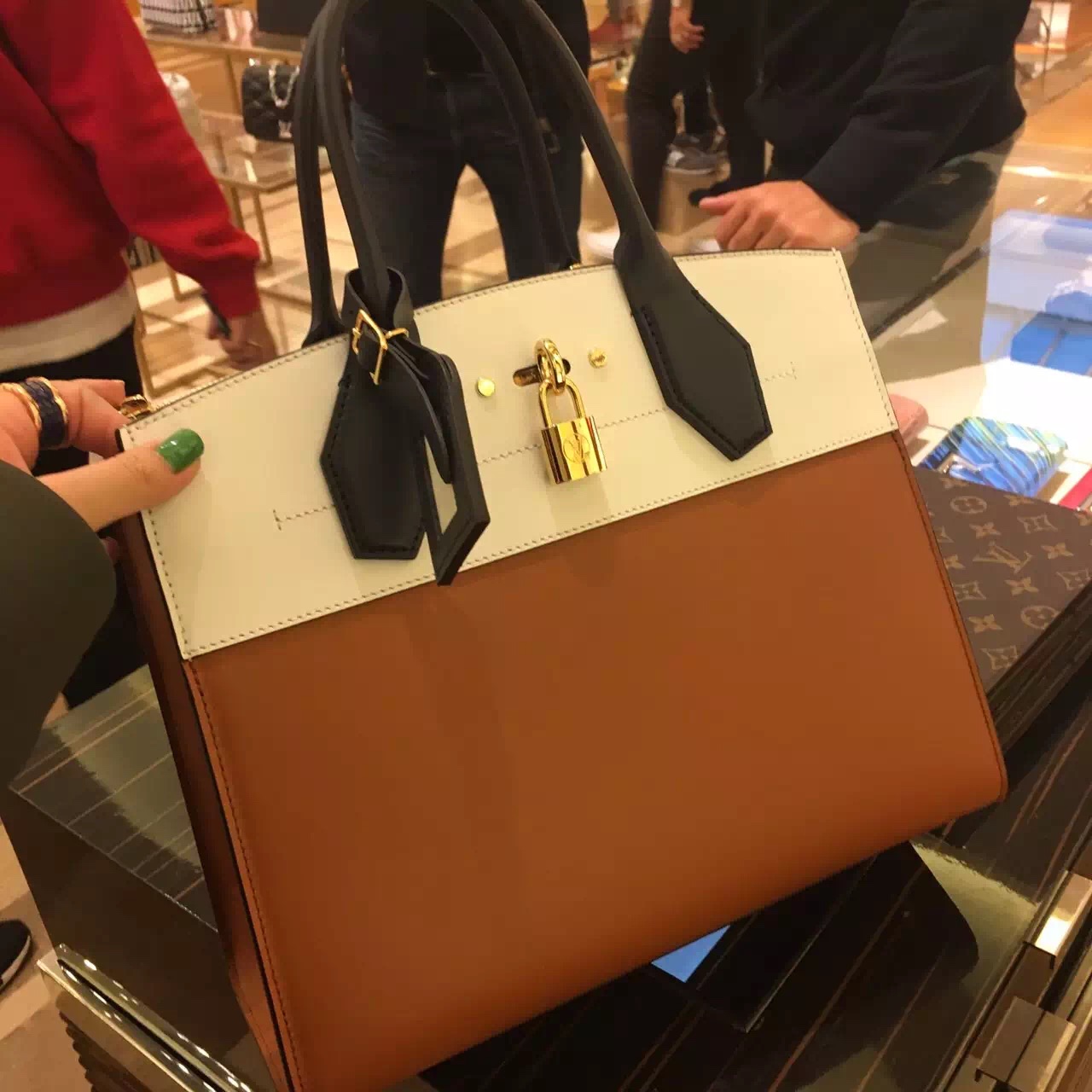 Louis Vuitton City Steamer PM Bag M43122 Brown Grey